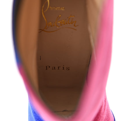 Christian Louboutin Veau Velours Botty Double 100 Ankle Boots 36 Azulejo 8 of 8