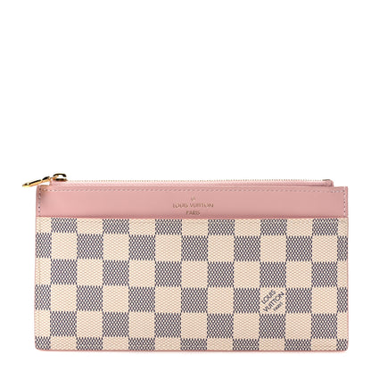 Louis Vuitton Damier Azur Slim Purse Rose Ballerine 1 of 6