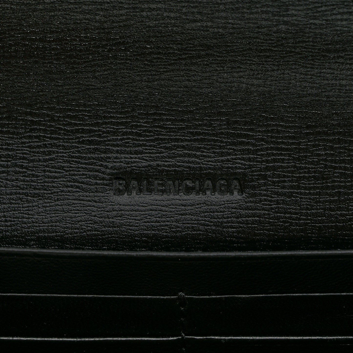 Calfskin Stripe Embossed Gossip Chain Bag XS Black