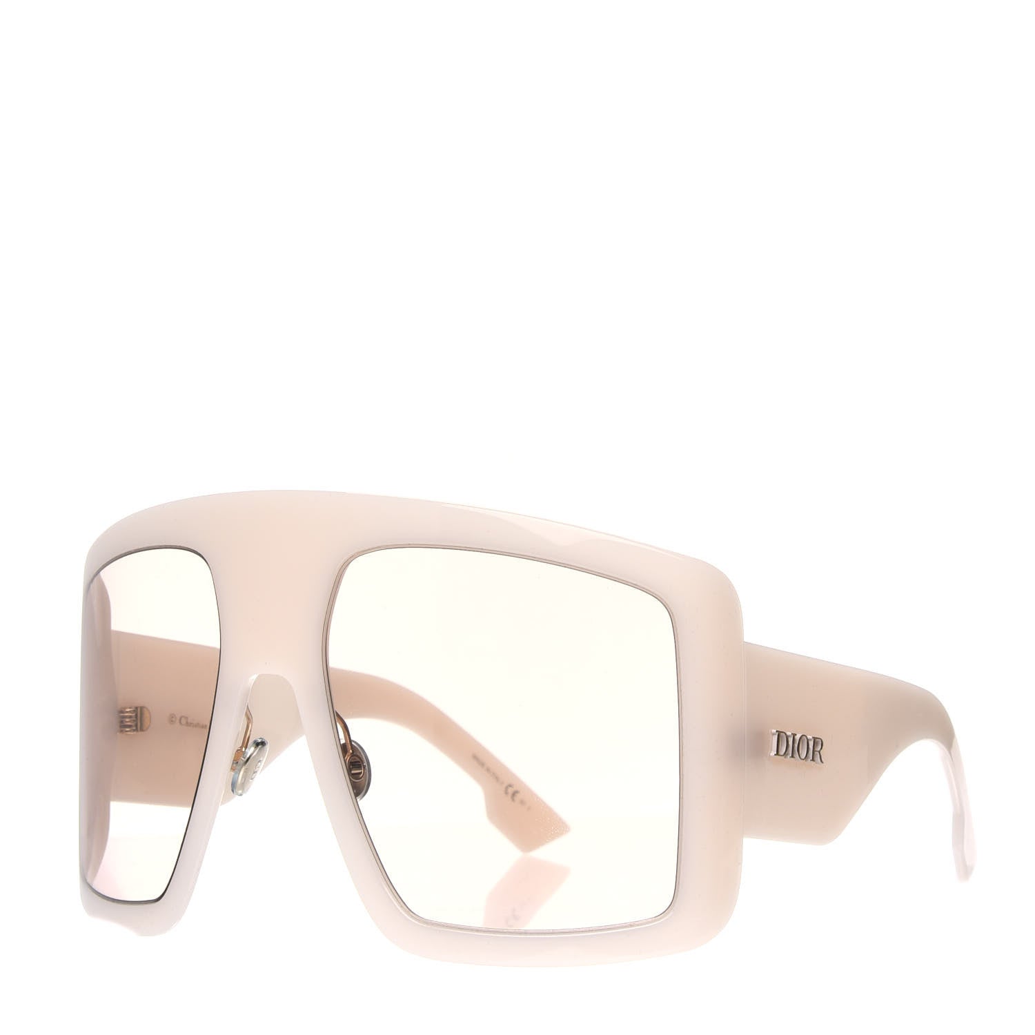 Christian Dior Acetate DiorSo Light 1 Shield Sunglasses Ivory 1 of 4