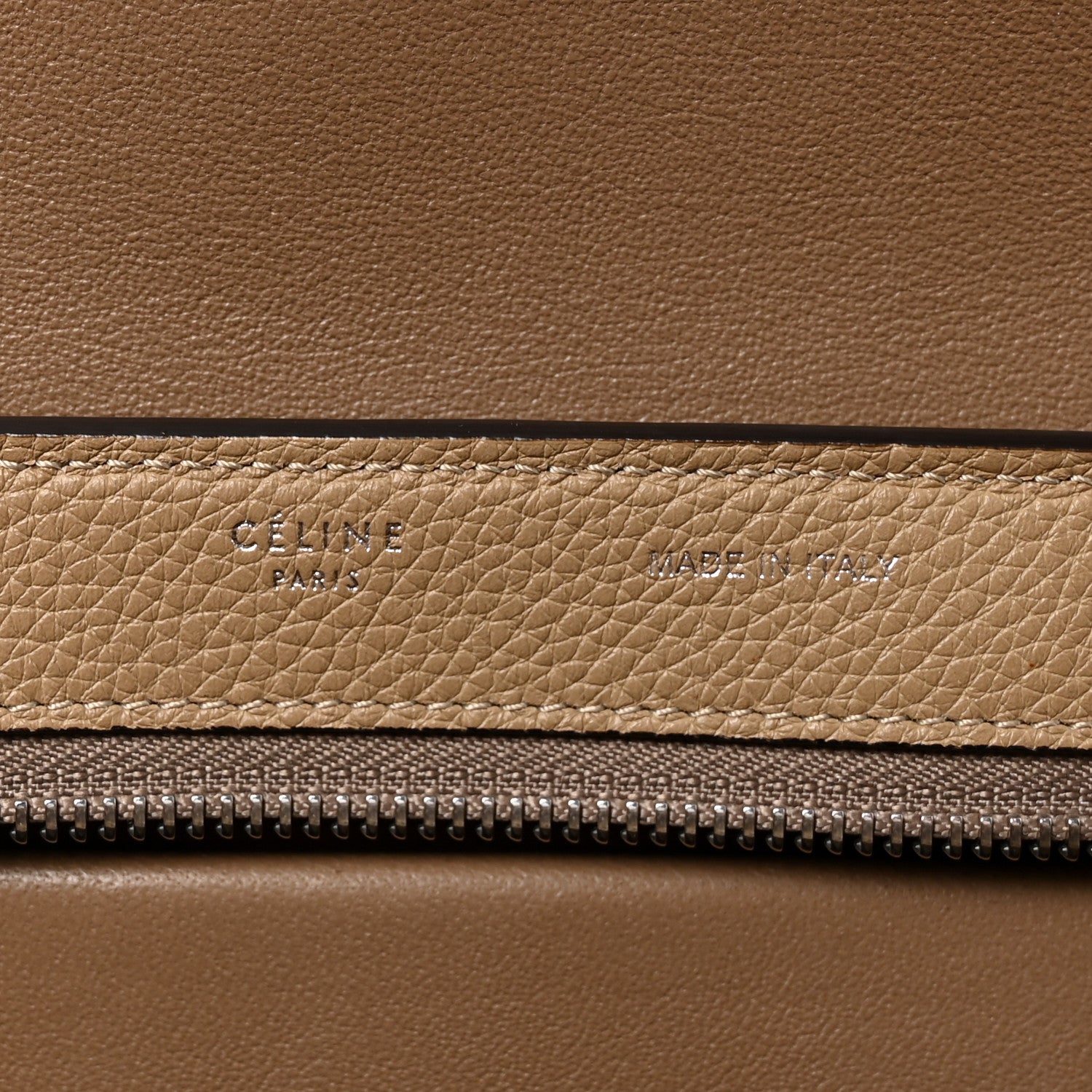 Celine Drummed Calfskin Suede Medium Trapeze Dune 6 of 9