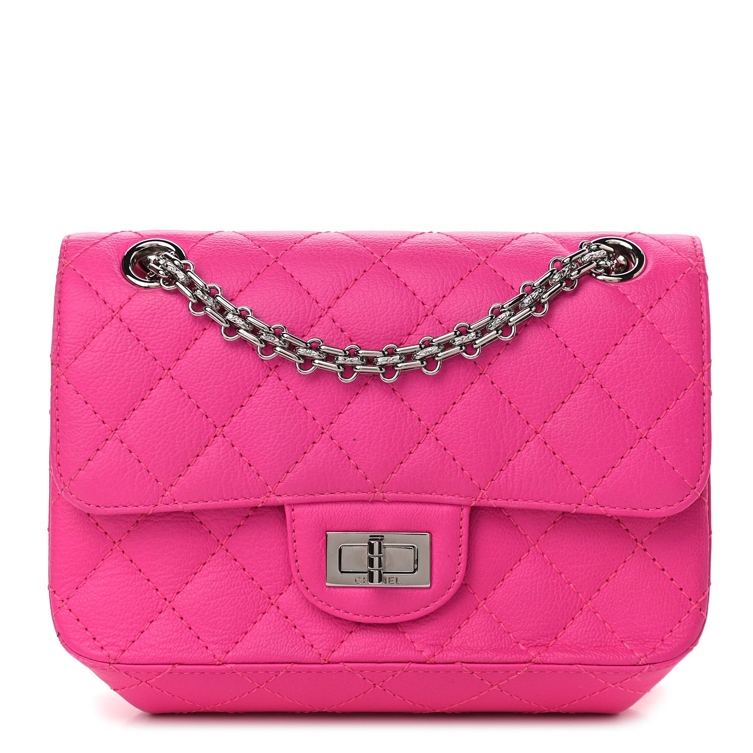 Chanel Goatskin Quilted 2.55 Reissue Mini Flap Fluorescent Pink 1 of 9