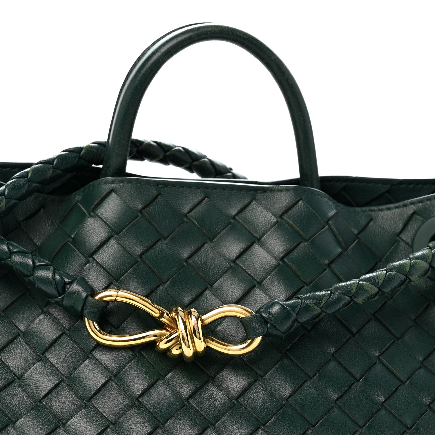 Bottega Veneta Nappa Intrecciato Medium Andiamo Shoulder Bag Emerald Green 6 of 12