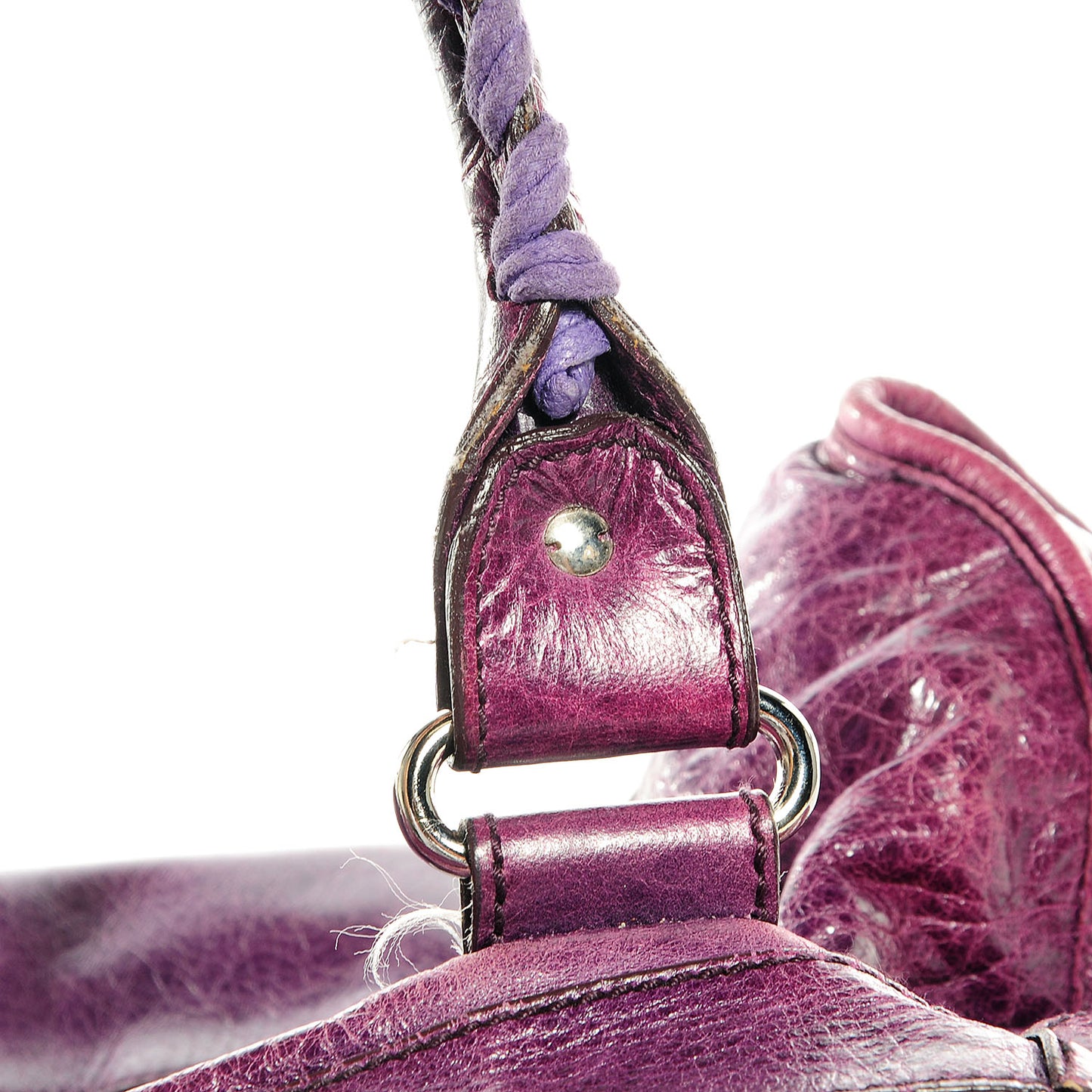Agneau Giant 21 Silver Hardware Work Raisin