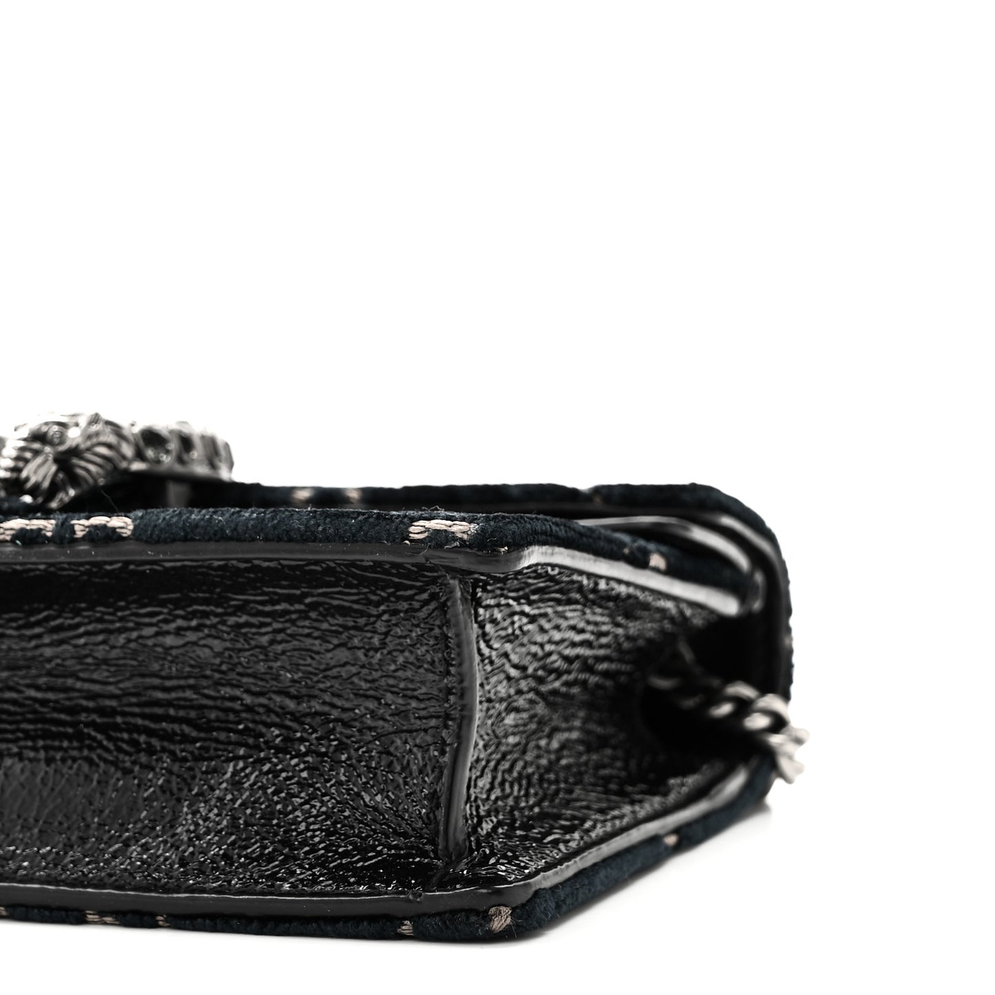 Velvet GG Monogram Super Mini Dionysus Shoulder Bag Blue Beige Black