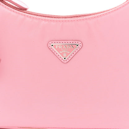 Prada Tessuto Nylon Saffiano Mini Re-Edition 2000 Bag Rosa 9 of 13