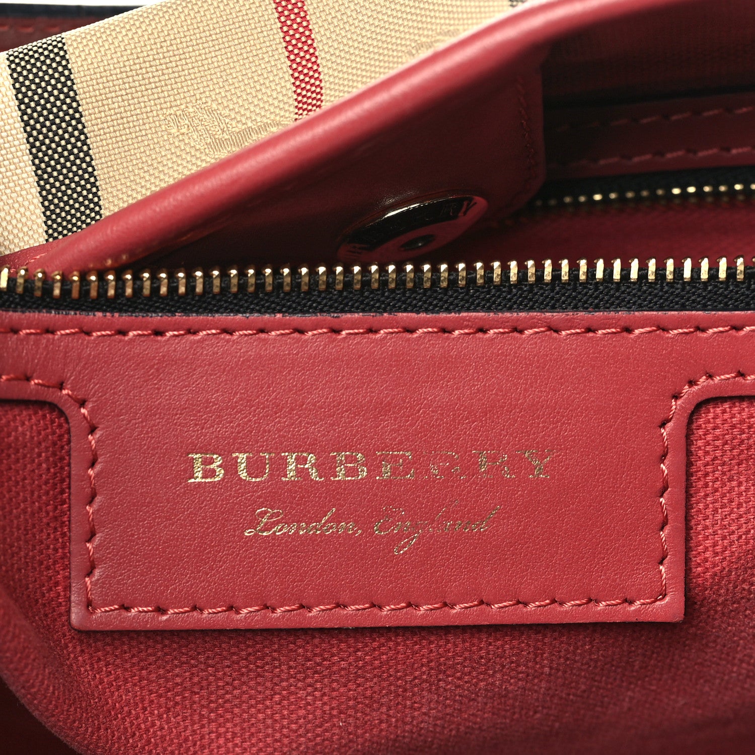 Burberry Horseferry Check Small Canterbury Tote Antique Rose 6 of 9
