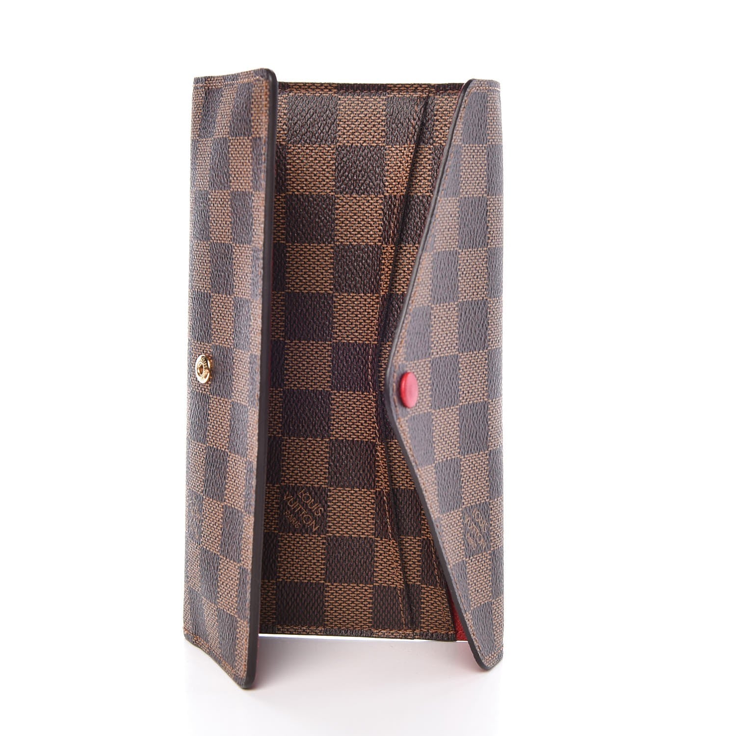 Louis Vuitton Damier Ebene Josephine Wallet Red 5 of 9