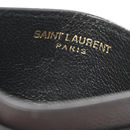 Saint Laurent Grain De Poudre Matelasse Chevron Monogram Credit Card Case Black 6 of 12