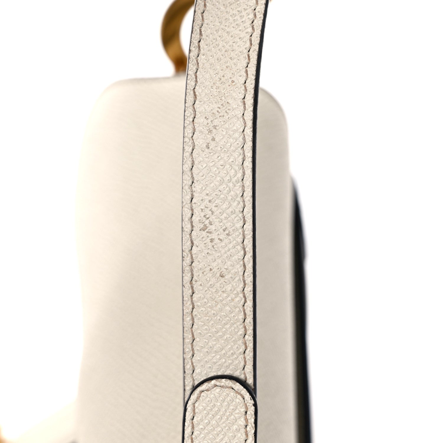 Christian Dior Grained Calfskin Mini Saddle Bag White 10 of 10