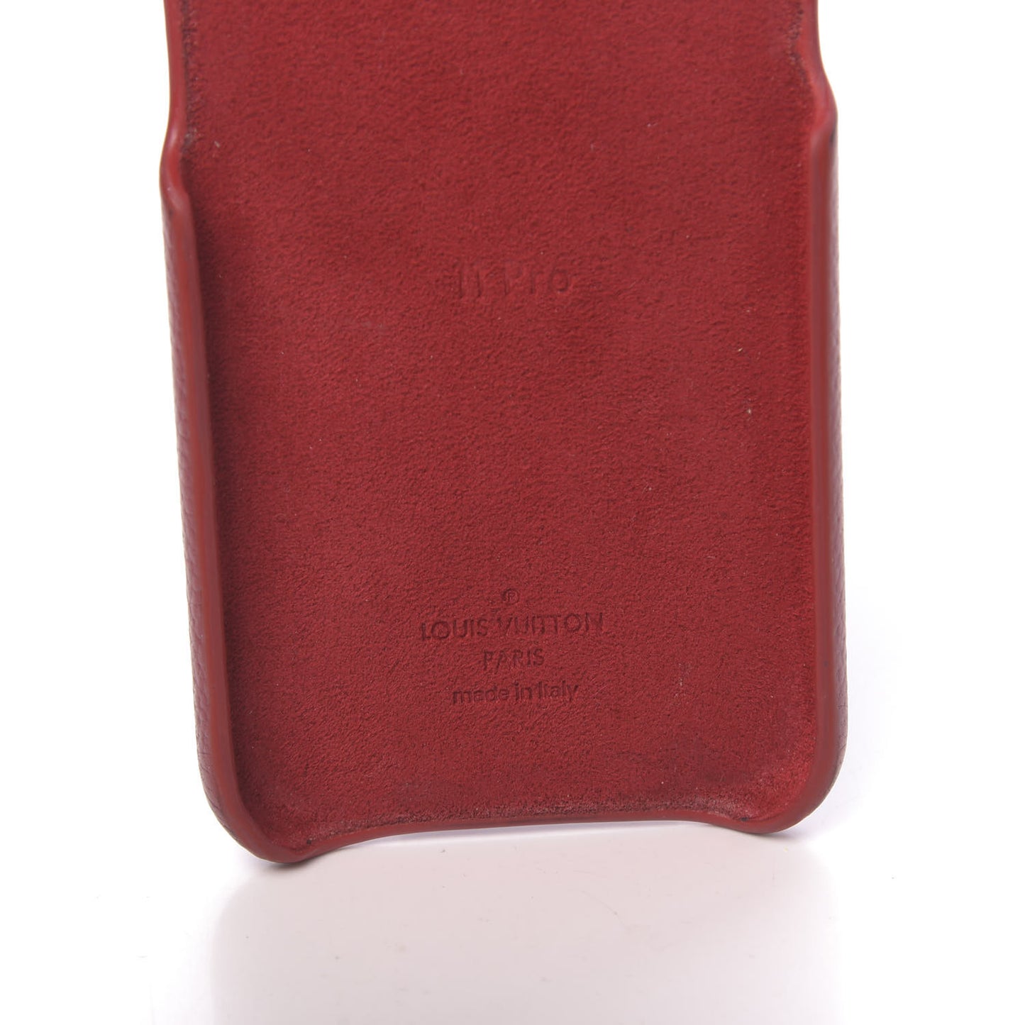 Calfskin Monogram iPhone 11 Pro Bumper Scarlet