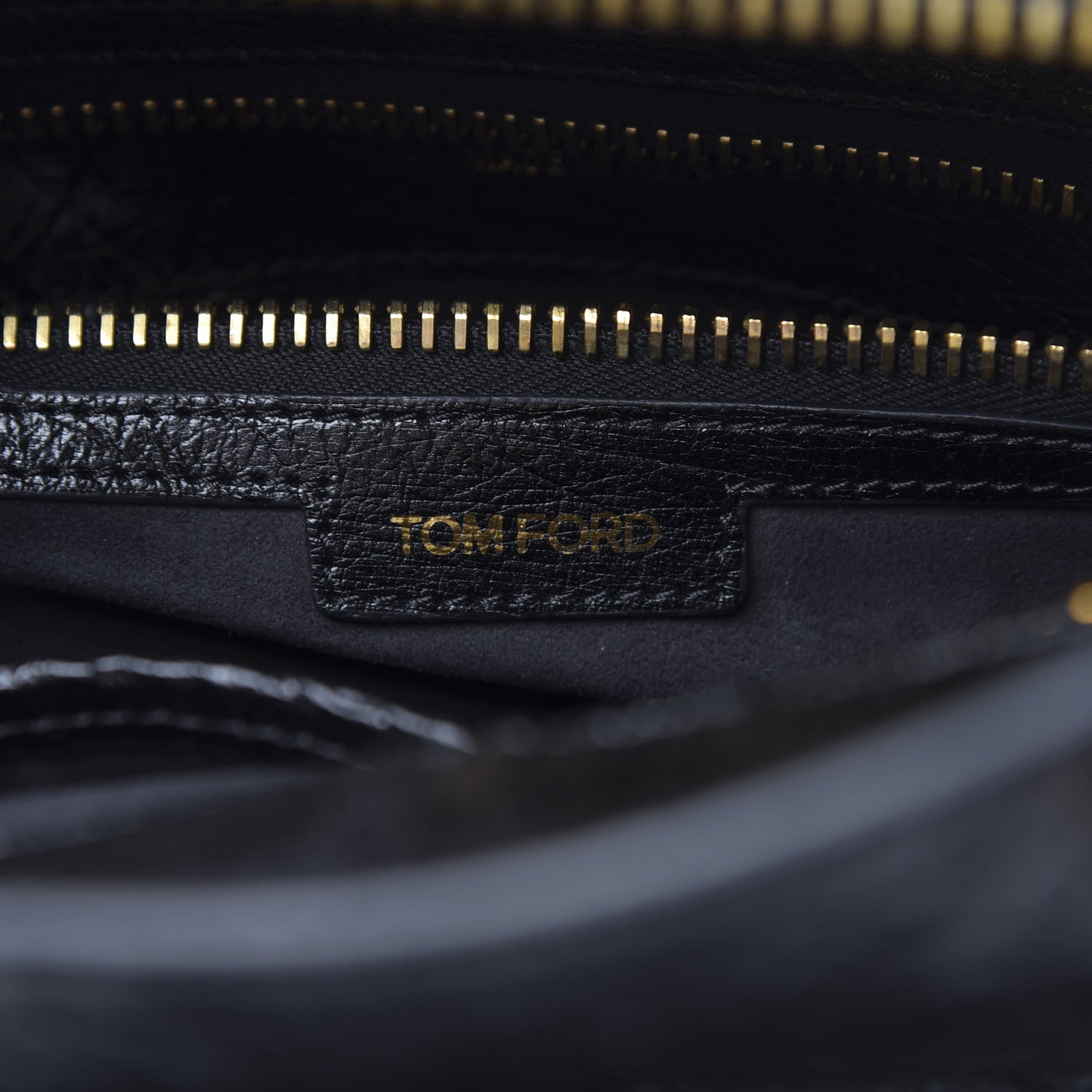 Tom Ford Ostrich Top Handle Satchel Black 6 of 11