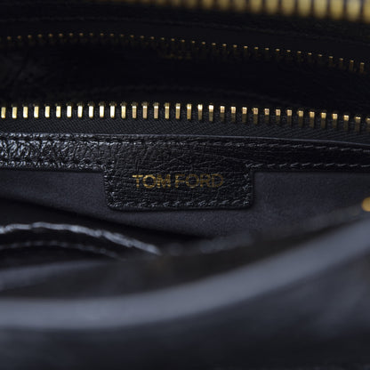 Tom Ford Ostrich Top Handle Satchel Black 6 of 11