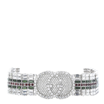 Gucci Crystal Embellished Interlocking G Choker Necklace Multicolor 1 of 7