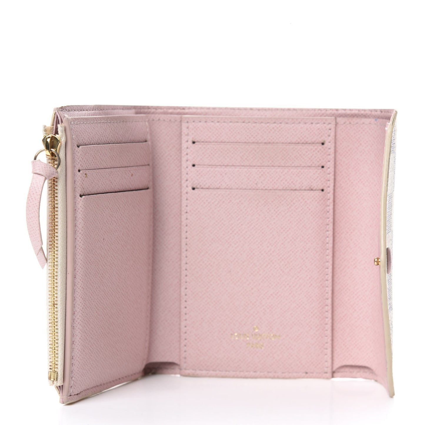 Damier Azur Victorine Wallet Rose Ballerine