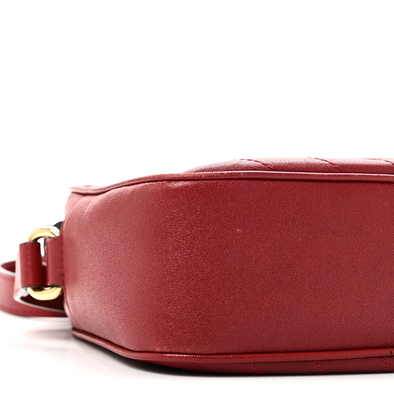 Gucci Sakai Be Green Calfskin Diagonal Stitched Small Blondie Shoulder Bag Rosso 9 of 10