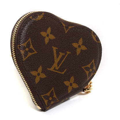 Louis Vuitton Monogram Leopard Coeur Heart Coin Purse Blanc Corail 3 of 8