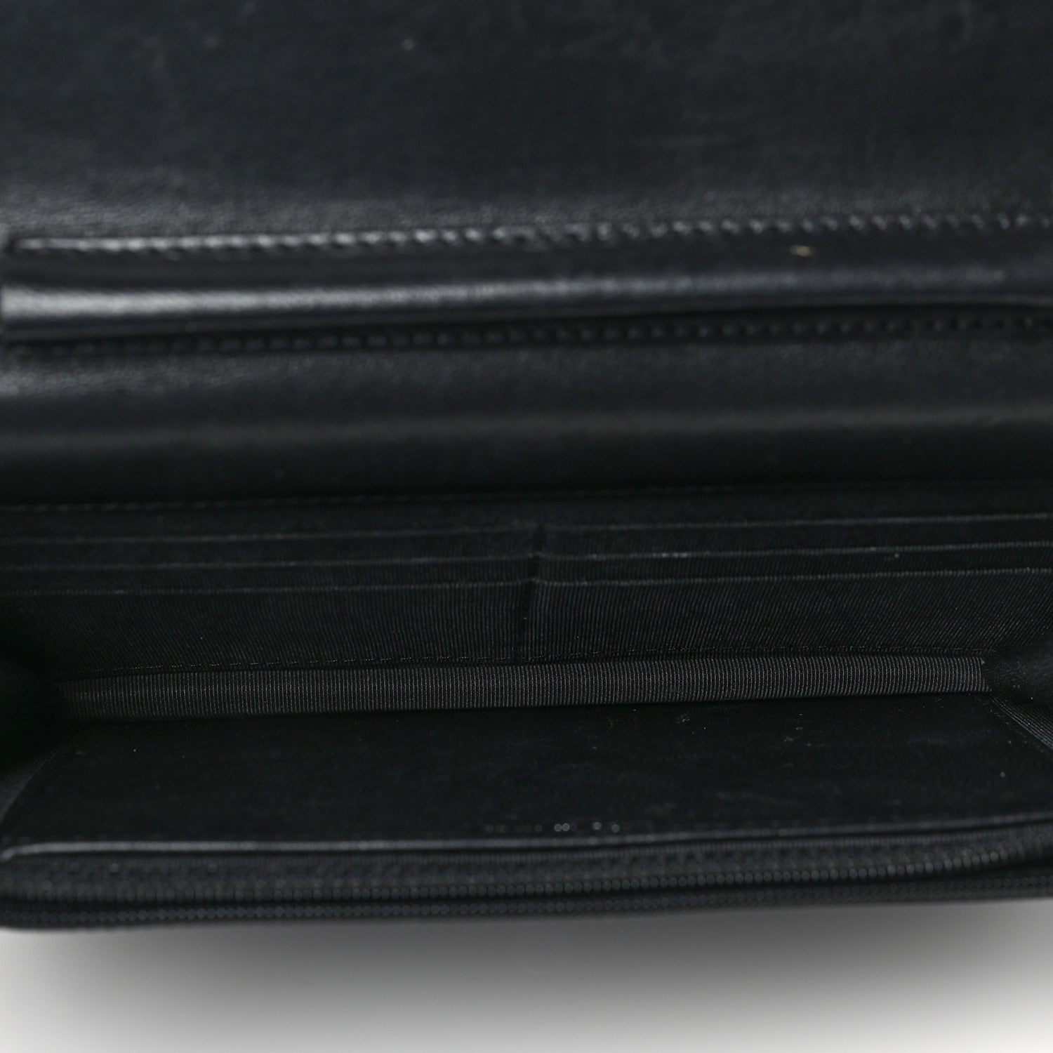 Chanel Calfskin Chevron Wallet On Chain WOC So Black 5 of 11