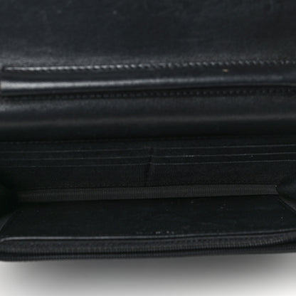 Chanel Calfskin Chevron Wallet On Chain WOC So Black 5 of 11