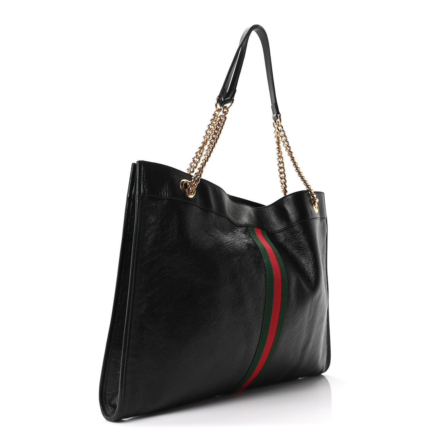 Gucci Calfskin Large Rajah Chain Tote Black 4 of 11