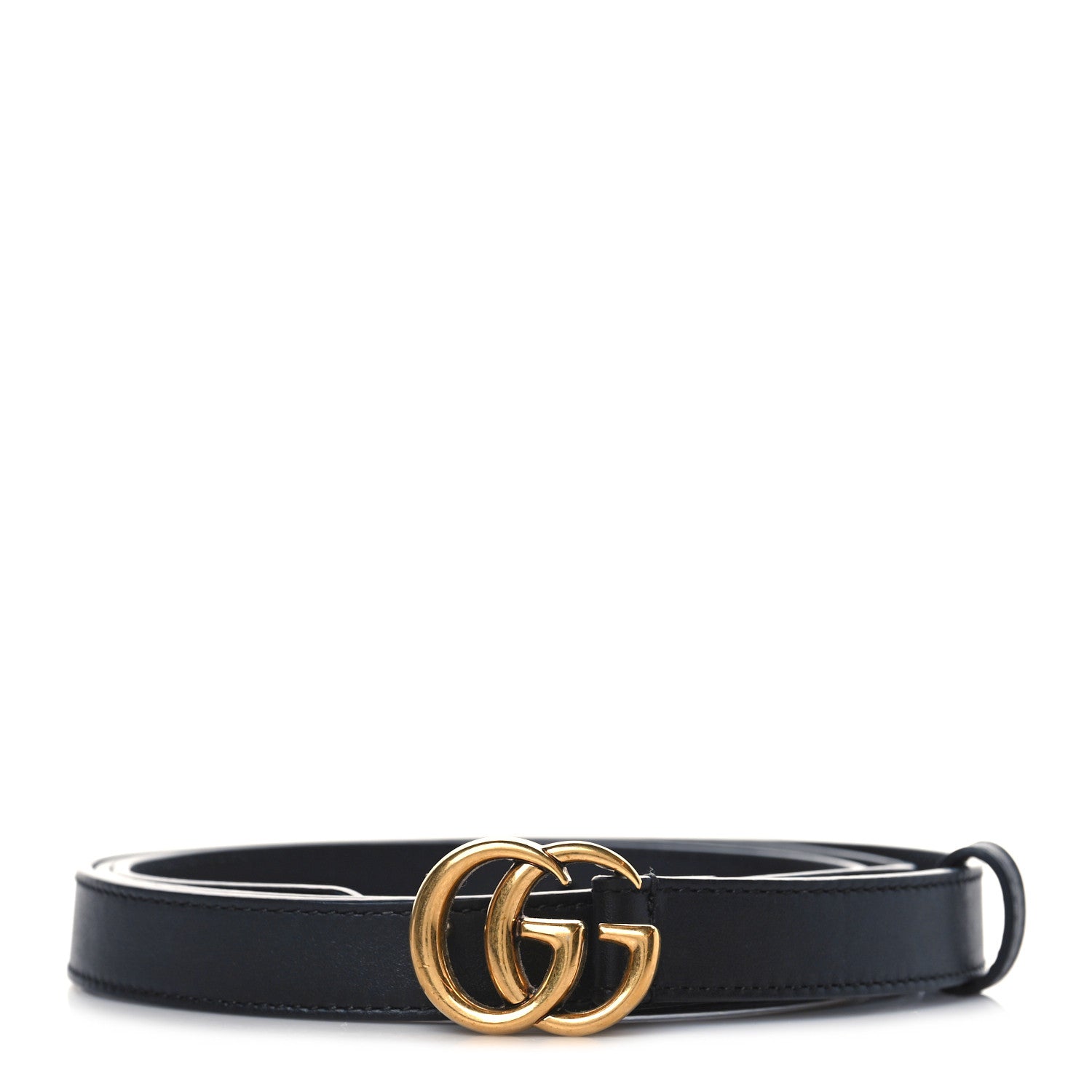 Gucci Calfskin Double G 20mm Belt 120 48 Black 1 of 6