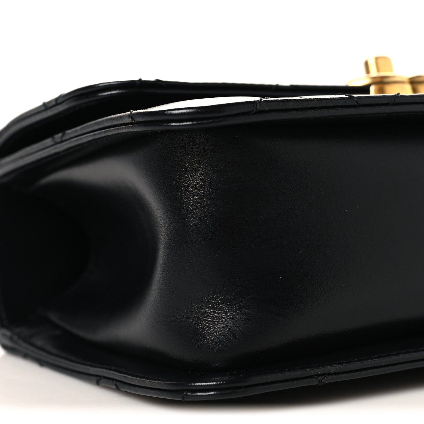 Calfskin Quilted Mini Perfect Fit Flap Black
