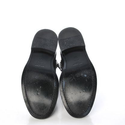 Saint Laurent Smooth Calfskin Studded Strap Ranger Boots 37.5 Black 7 of 16