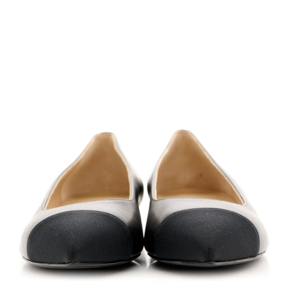 Chanel Lambskin Pointed Toe CC Gabrielle Ballerina Flats 37.5 Black 2 of 12