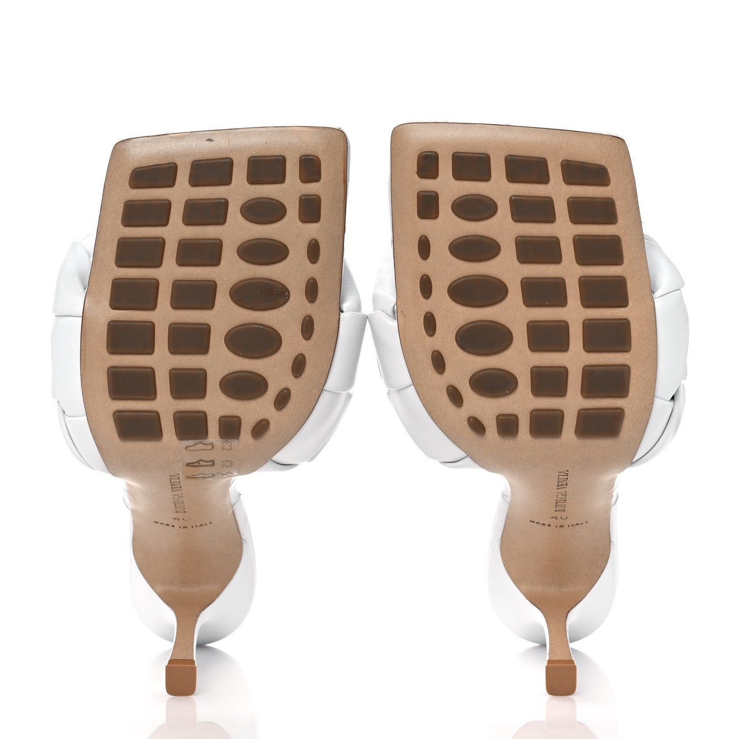 Nappa Maxi Intrecciato Lido Mule Sandals 40 Optic White