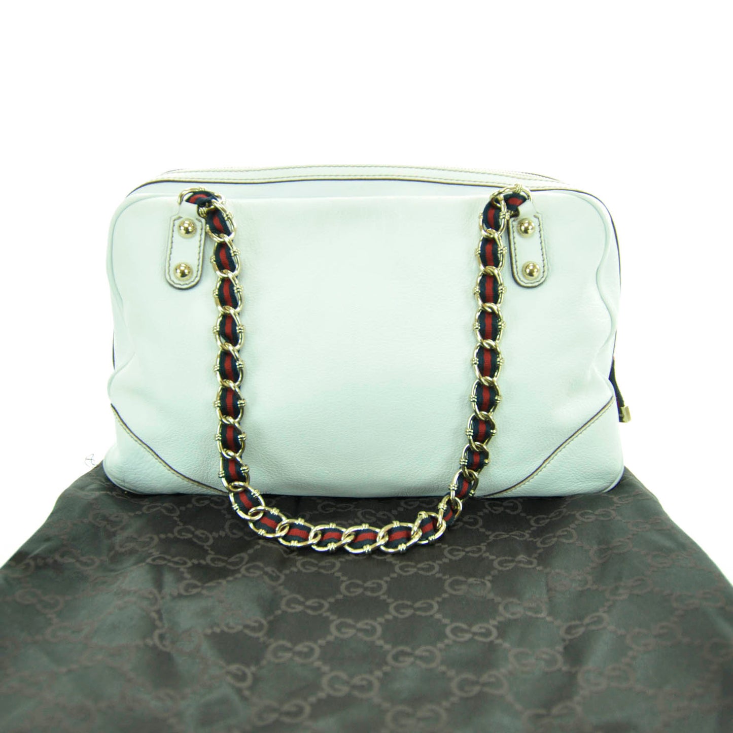 Leather Capri Large Bowler White