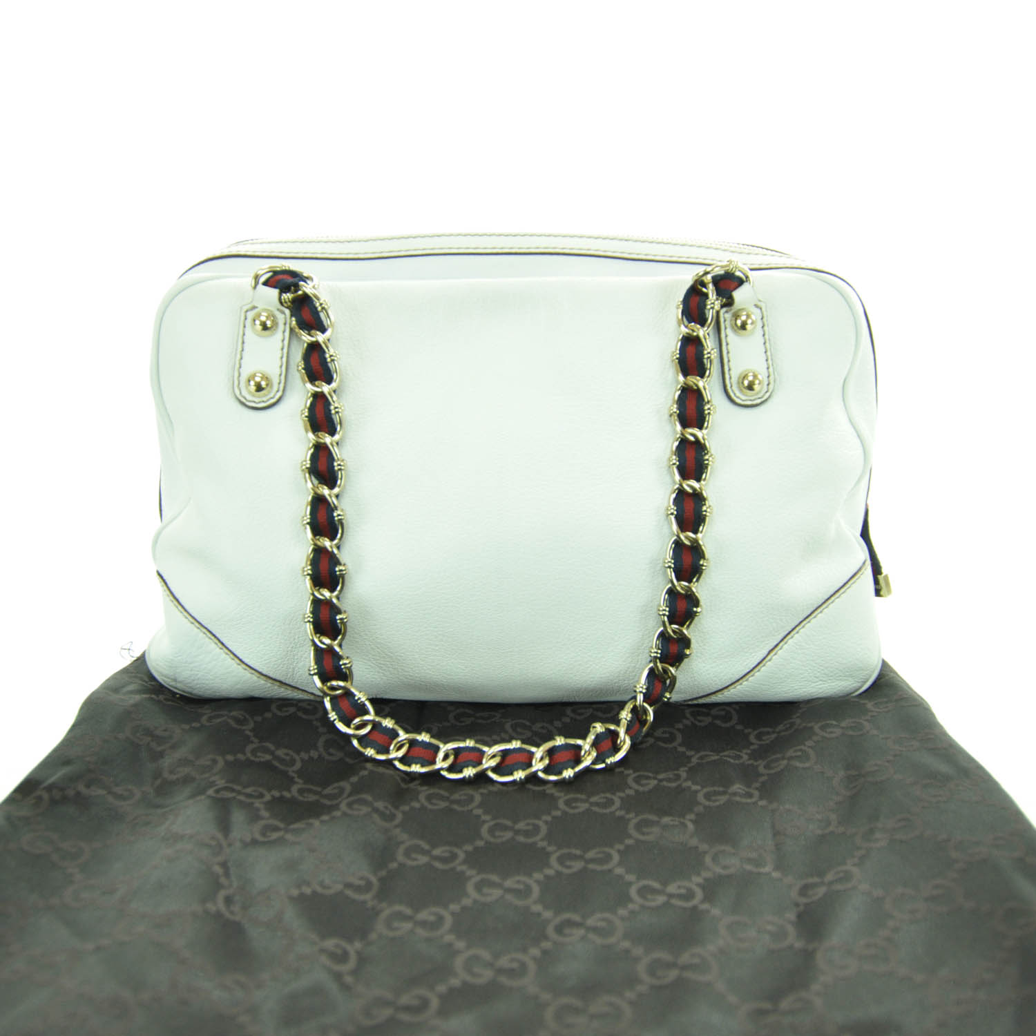 Gucci Leather Capri Large Bowler White 3 of 11