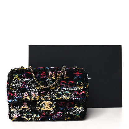 Chanel Sequin Logo CC Small Single Flap Black Multicolor 11 of 11