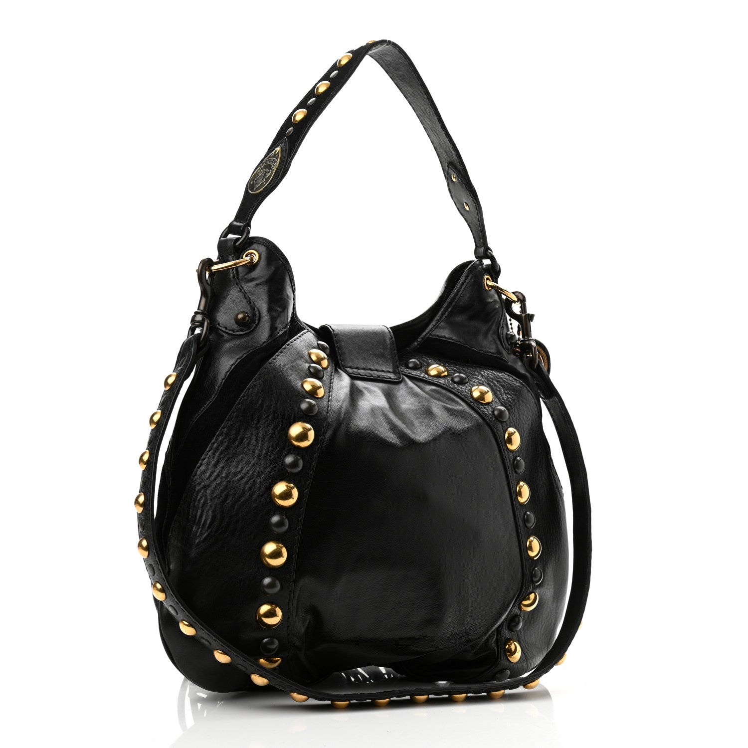 Gucci Calfskin Suede Fringe Babouska Hobo Black 3 of 10