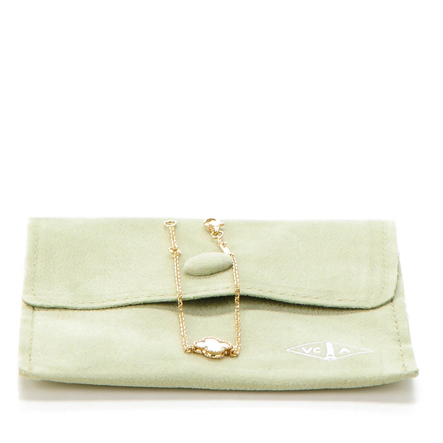 18K Yellow Gold Mother of Pearl Sweet Alhambra Bracelet