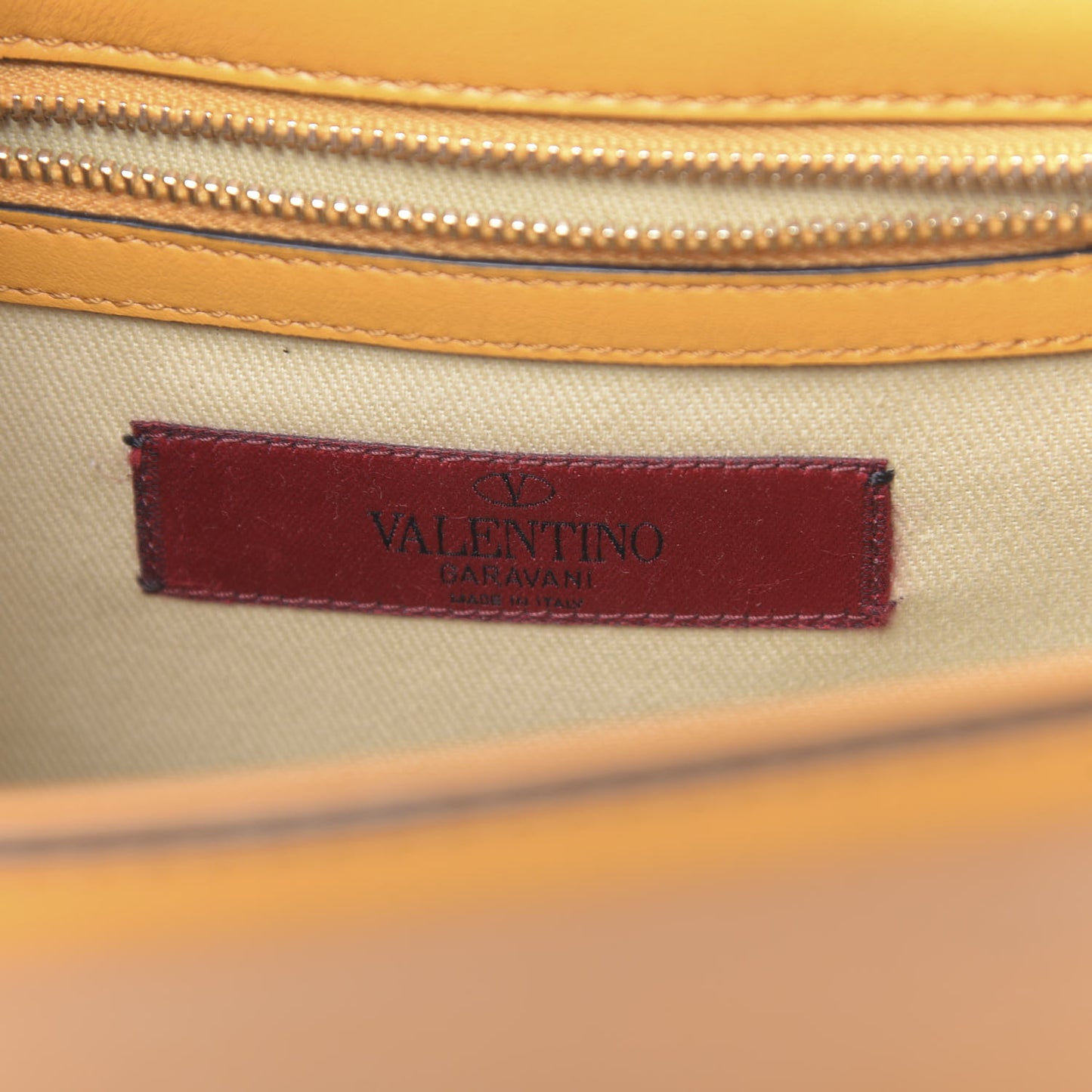 Vitello Small Glam Lock Rockstud Flap Mandarin Sorbet