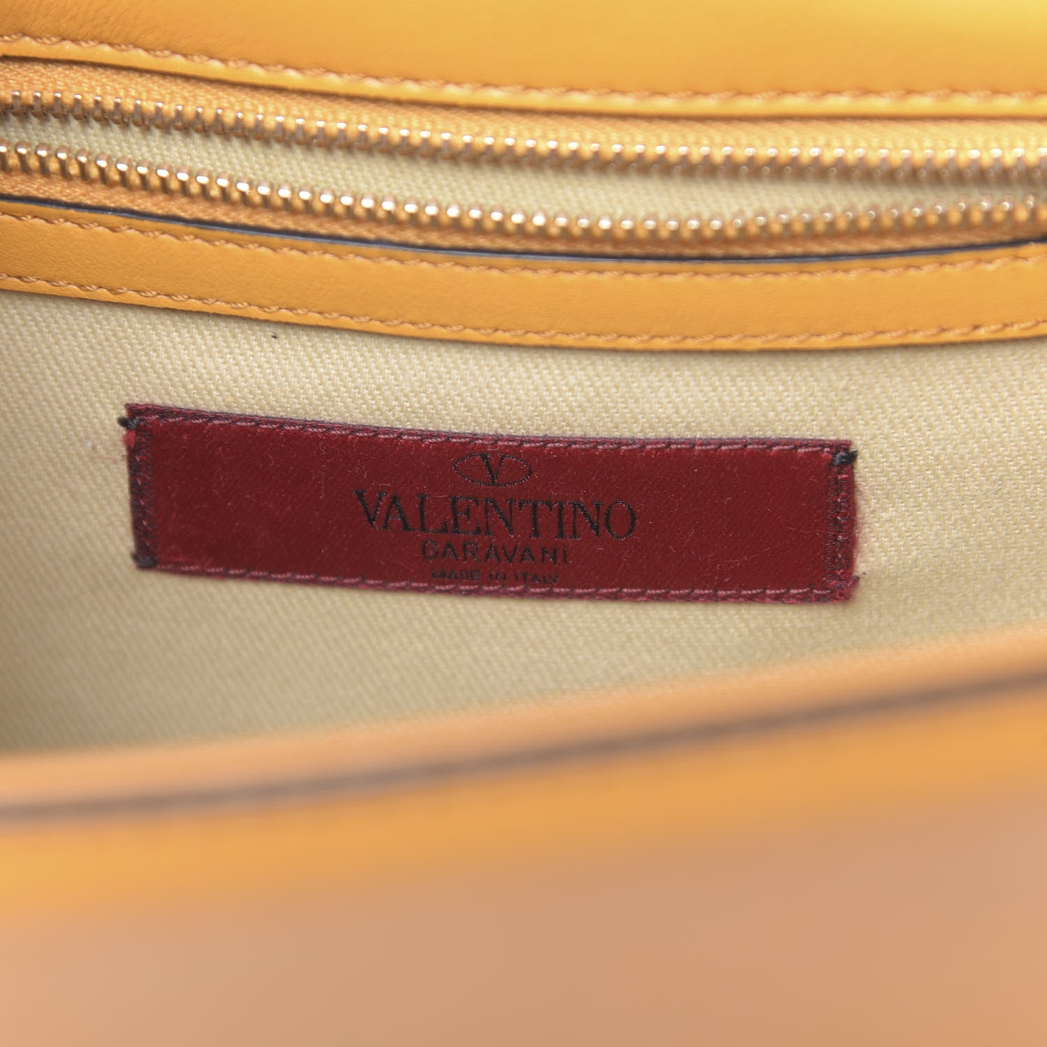Valentino Garavani Vitello Small Glam Lock Rockstud Flap Mandarin Sorbet 6 of 12