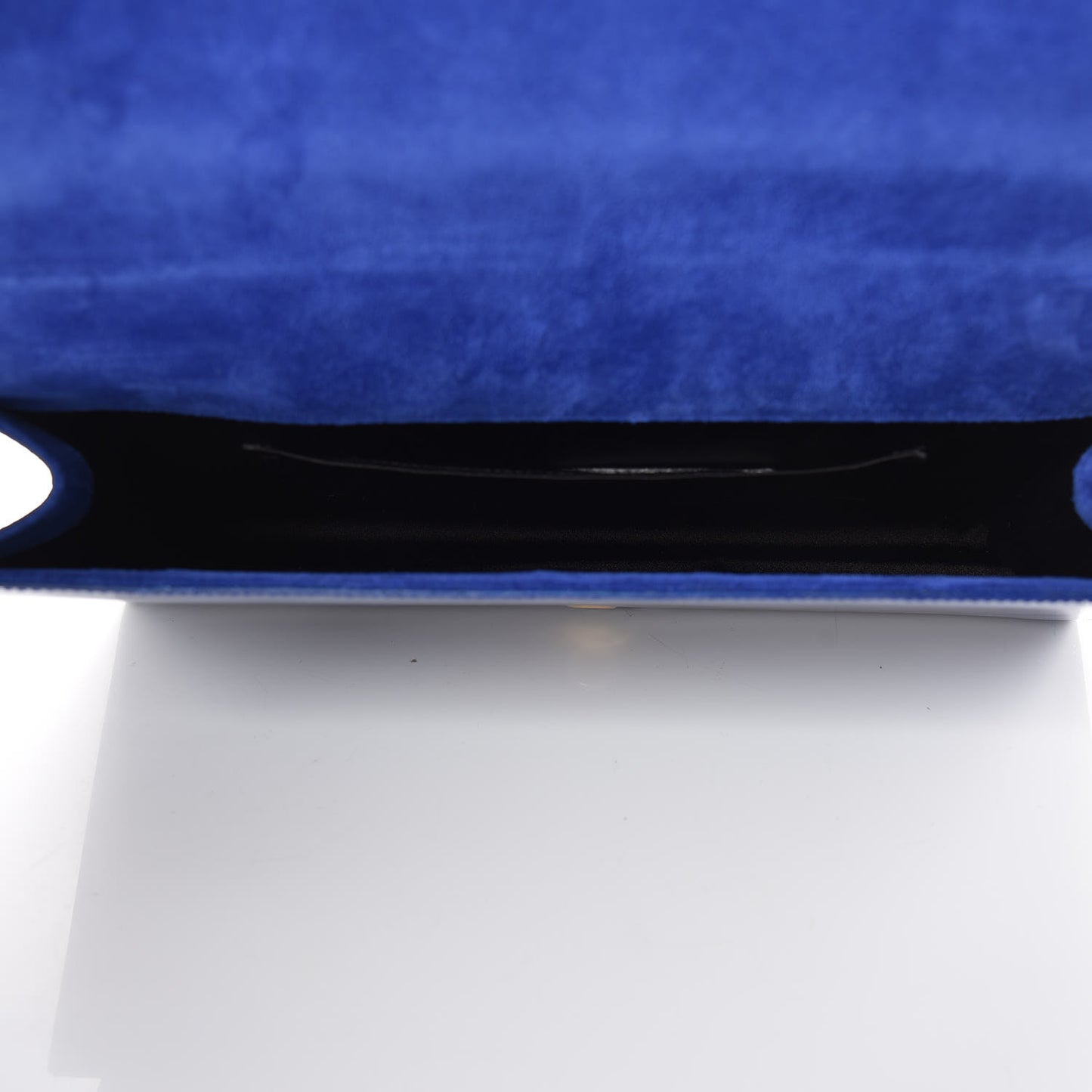 Patent Calfskin Monogram Large Belle De Jour Clutch Royal Blue