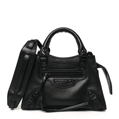 Balenciaga Grained Calfskin Neo Classic Black Hardware Mini City Black 1 of 11