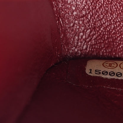Chanel Patent Calfskin Quilted Medium Double Flap Dark Red 9 of 10