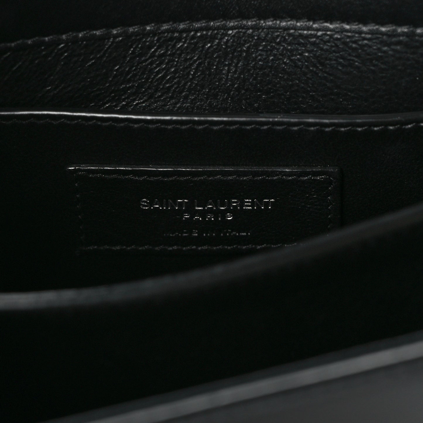 Glazed Calfskin Mini Classic Monogram Cassandra Top Handle Black