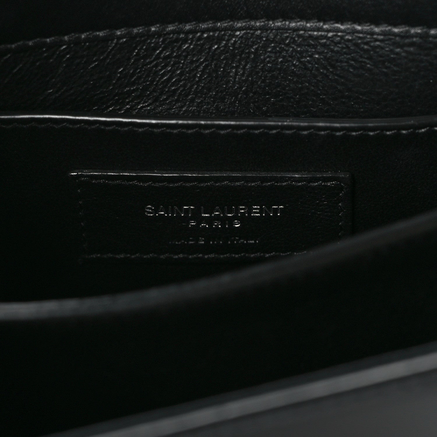 Saint Laurent Glazed Calfskin Mini Classic Monogram Cassandra Top Handle Black 6 of 14