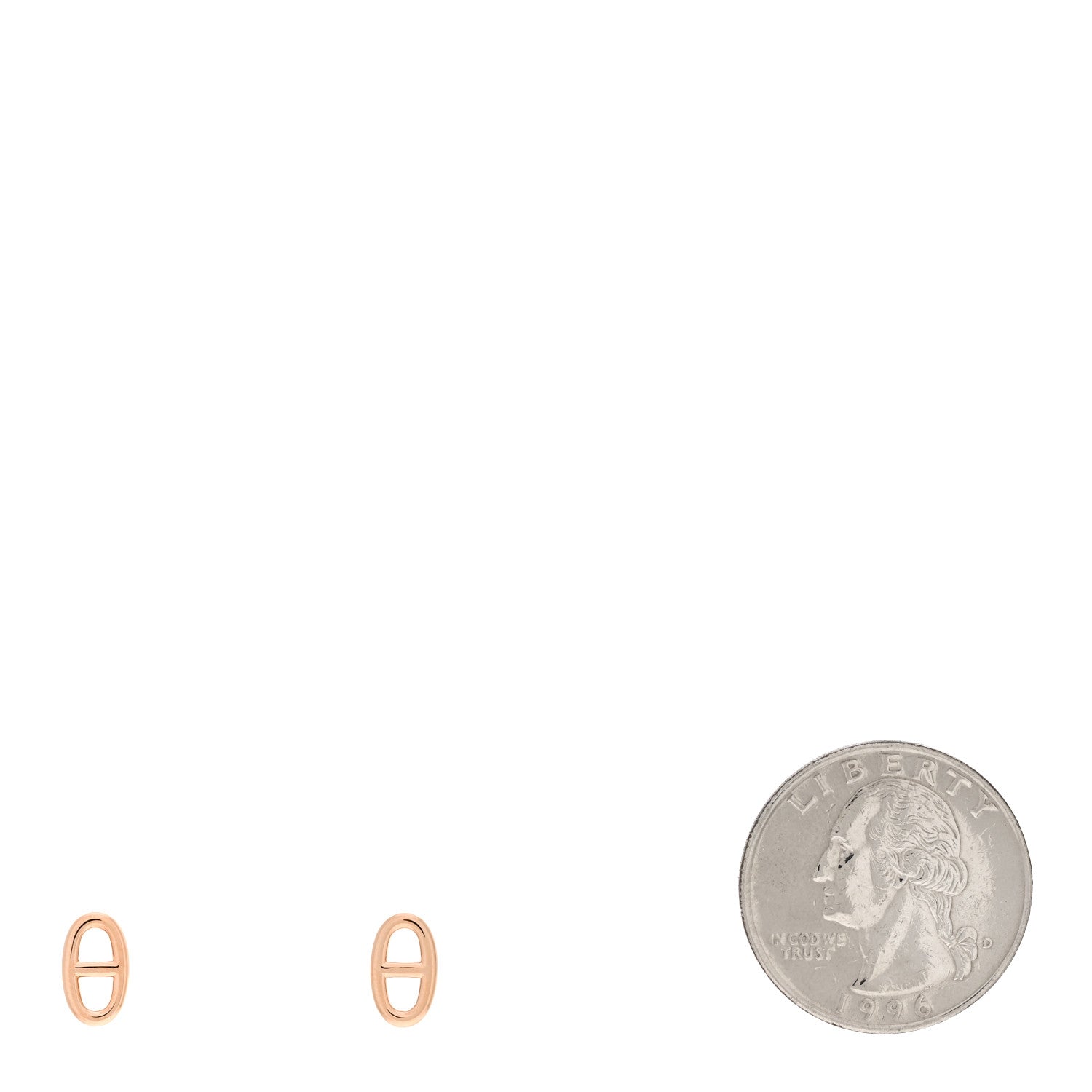 Hermes 18K Rose Gold TPM Farandole Stud Earrings 2 of 5