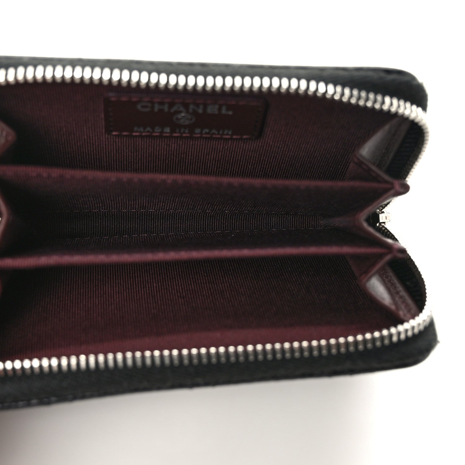 Chanel Caviar Quilted Zip Coin Purse Black 5 of 9