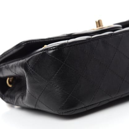 Chanel Lambskin Quilted Studded Mini Rectangular Flap Black 6 of 12