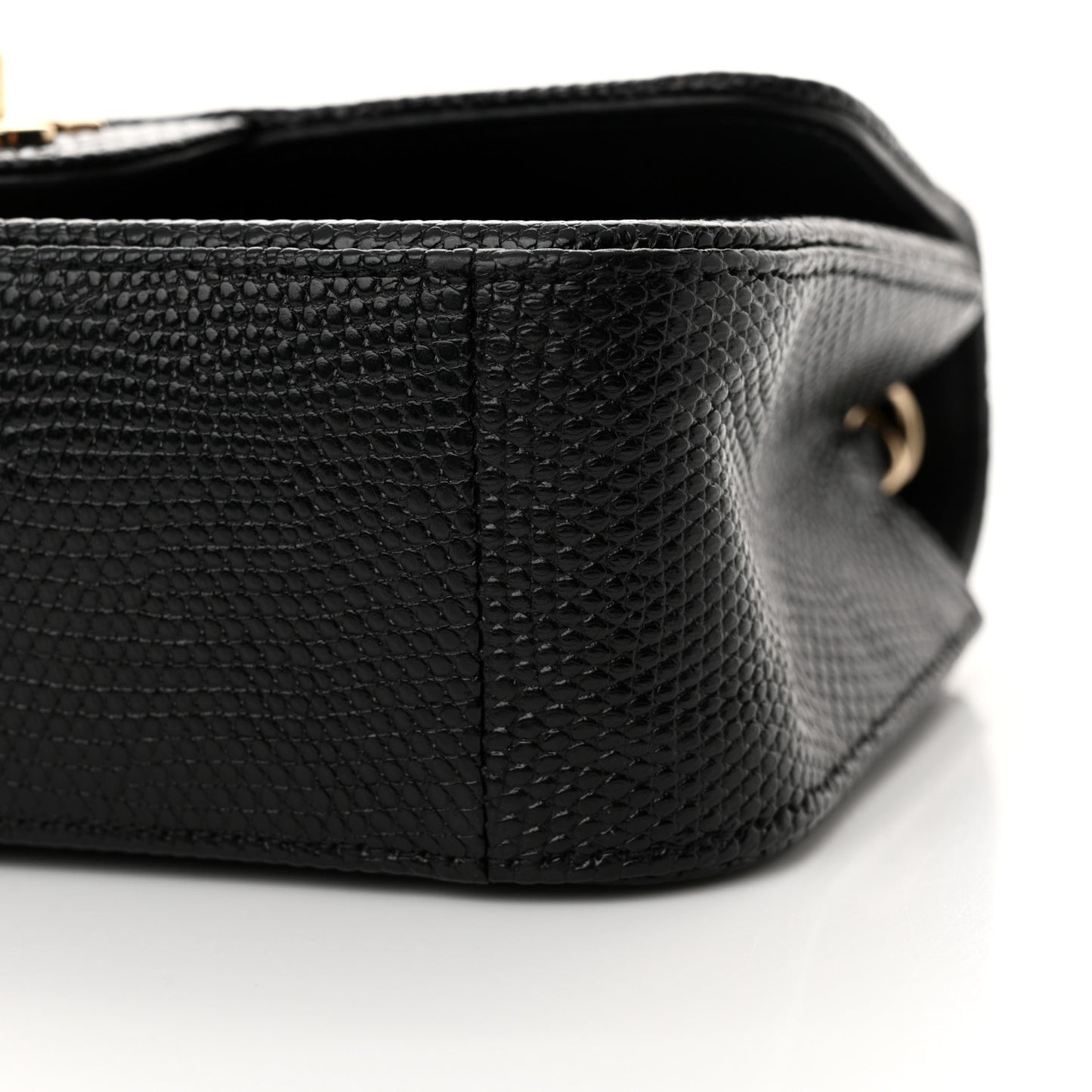 Lizard Mini Rectangular Flap Black