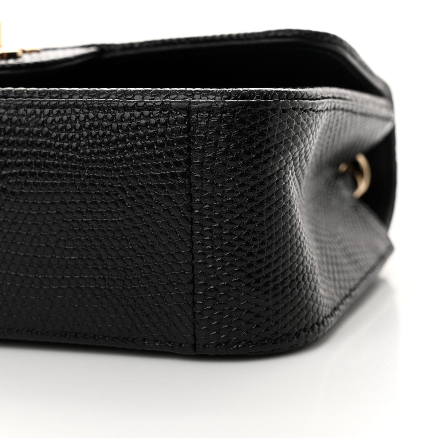 Chanel Lizard Mini Rectangular Flap Black 10 of 13