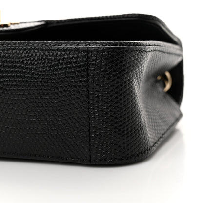 Chanel Lizard Mini Rectangular Flap Black 10 of 13