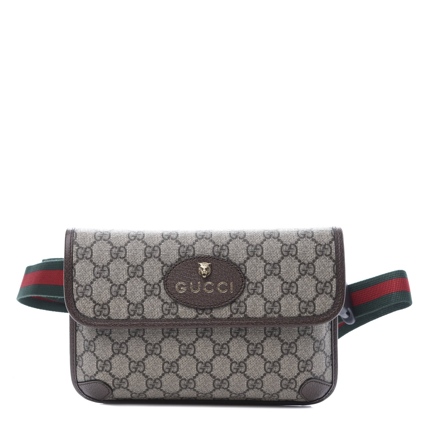 Gucci GG Supreme Monogram Neo Vintage Web Belt Bag Brown 1 of 11