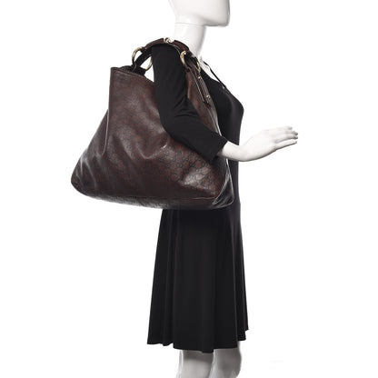 Gucci Guccissima Large Horsebit Chain Hobo Dark Brown 2 of 16