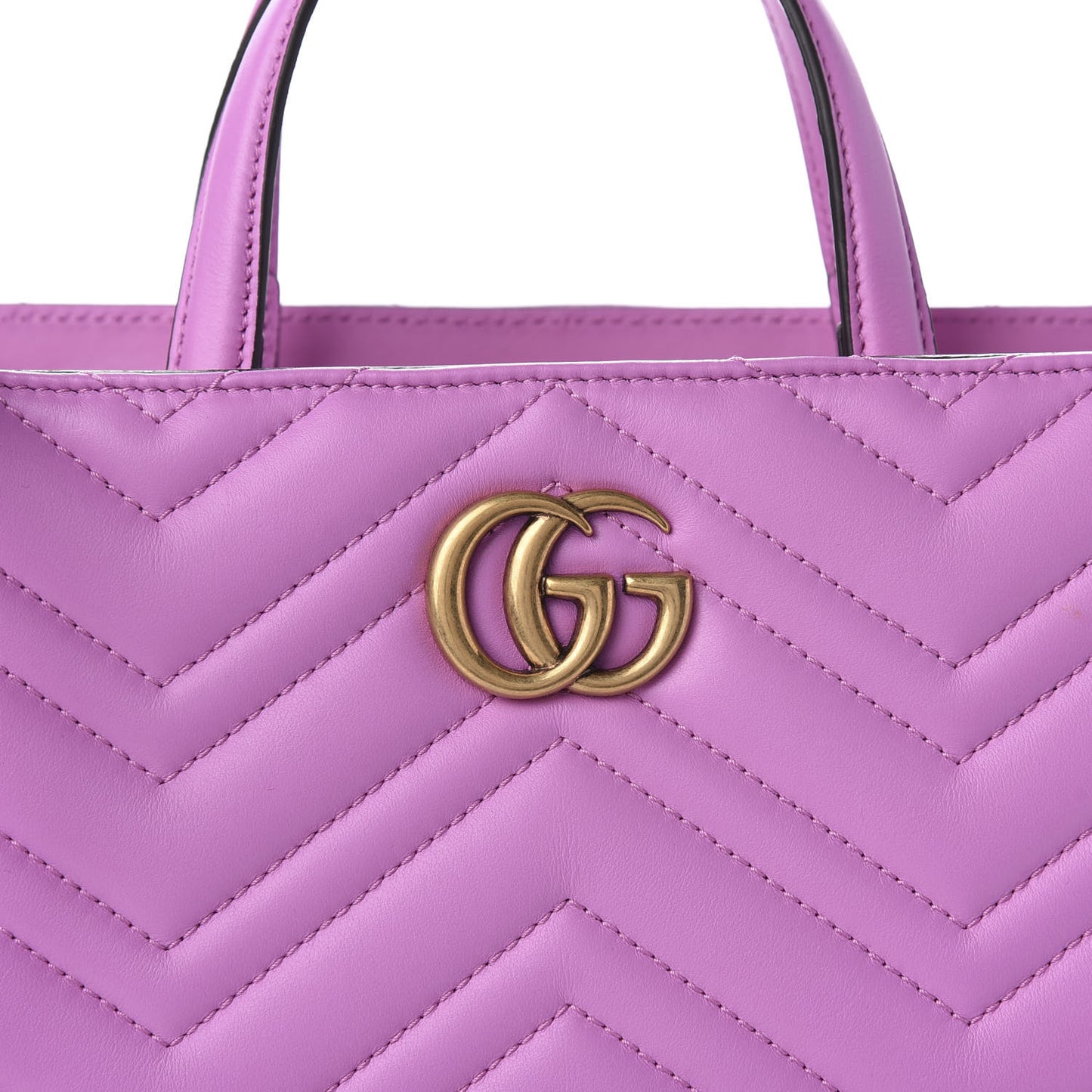 Calfskin Matelasse Small GG Marmont Tote Candy Mousse